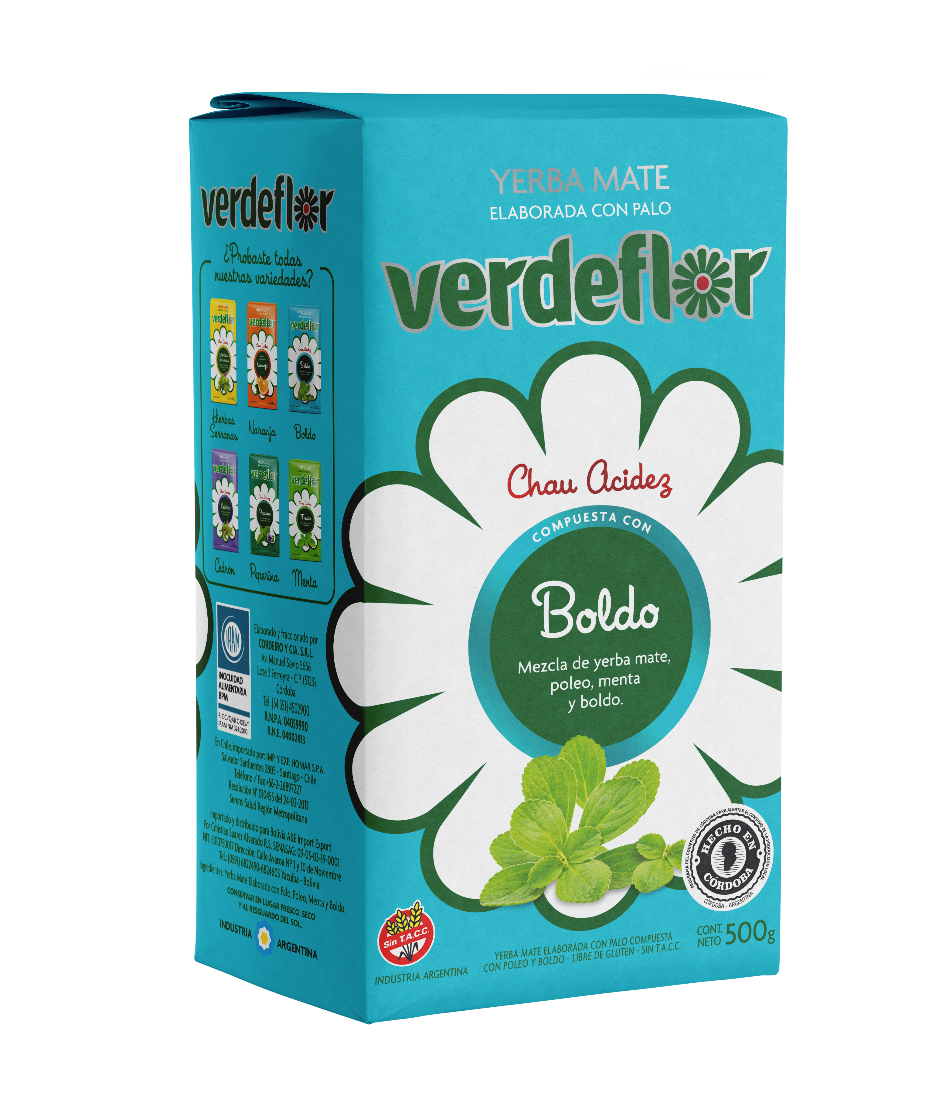 Yerba Verdeflor x500gr x12 Boldo