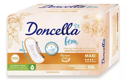 LENT. Toalla Doncella P/Incont.Maxi x20