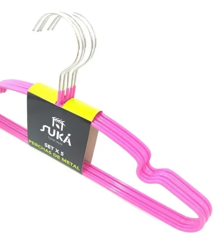 ENCA. Set 5 Perchas Crom. c/goma EA31-32-01