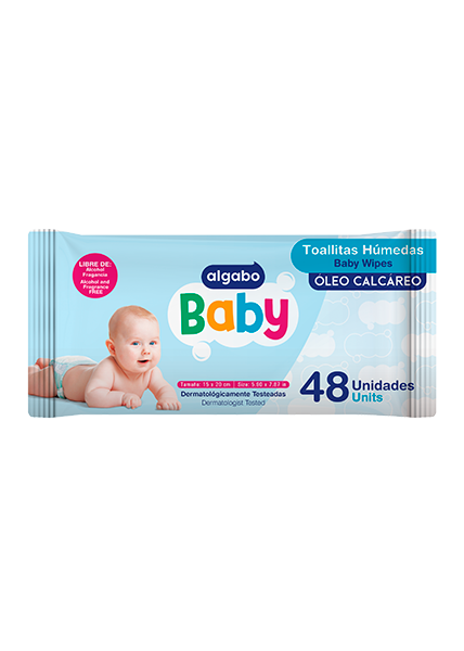 ALGABO Baby Wipes c/oleo Calcareo 48u (24)