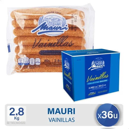 MAURI Vainilla 80gr x36
