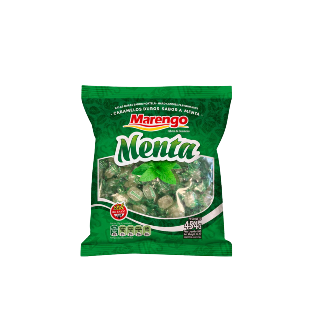 MARENGO* CAJA Caramelo Transp. Menta x12 -10125