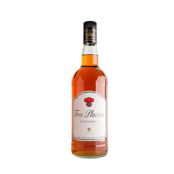 DELLE. Tres Plumas Licor Seco 930cc x6 -1607