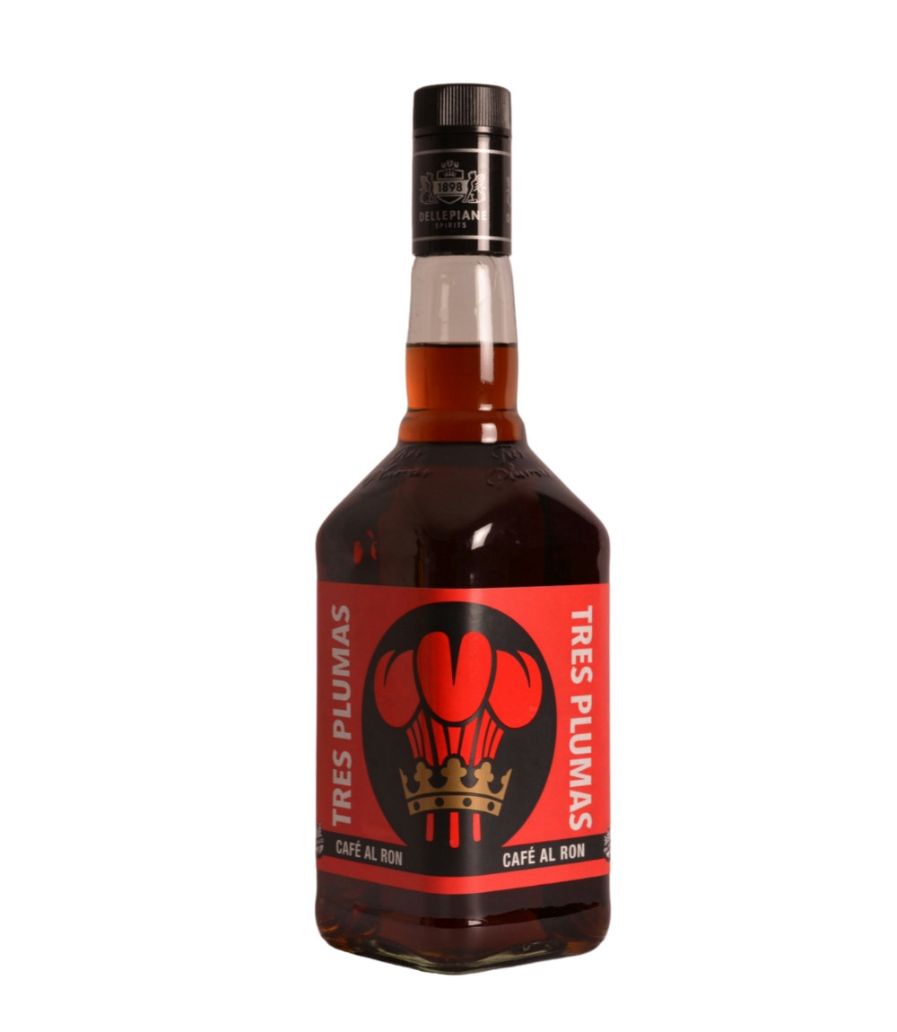 DELLE. Tres Plumas Licor Cafe/Ron 750cc (6) -2226