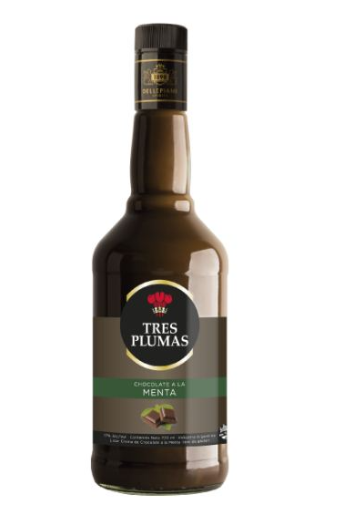 DELLE. Tres Plumas Licor Choco/Menta 700cc (6) -2322