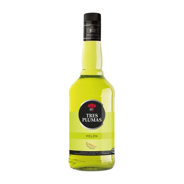 DELLE. Tres Plumas Licor Melon 700cc (6) -2332