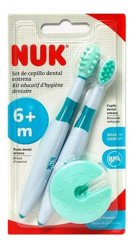 NUK Set Cepillos de Entrenamiento Verde Cl.