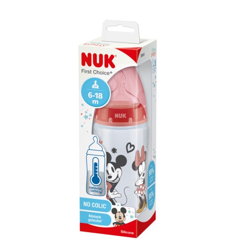 NUK Mamad. Disney FC+Cont. Temp. 300ml Mickey Rojo