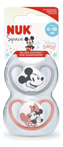 NUK Set 2 Chup. Disney Space Mickey T2 Rojo/Gris