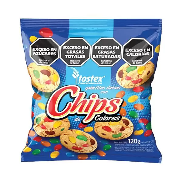 TOSTEX Chips de Colores 120gr x14