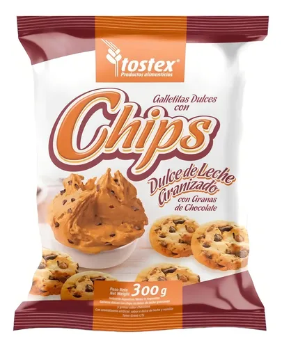 TOSTEX Chips Dulce Leche Granizado 300gr x10