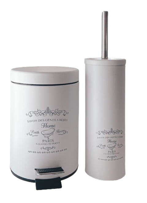 ENCA. Set Baño c/Cesto Estamp. EA40-26-01