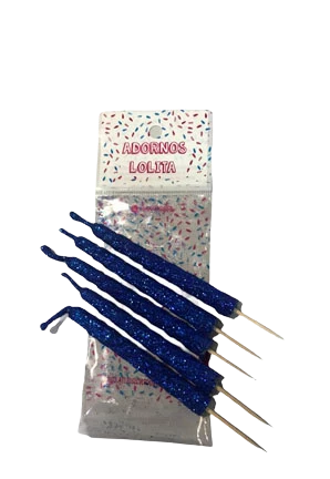 LOLITA Vela Corta Blister x5 Azul