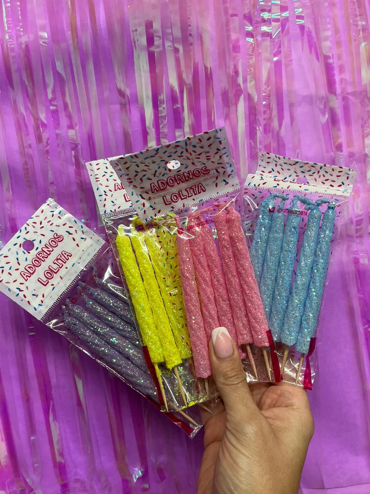 LOLITA Vela Corta Blister x5 Pastel Rosa