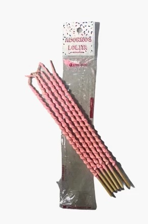 LOLITA Vela Larga Blister x6 Rosa
