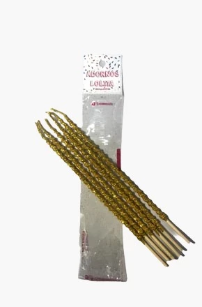 LOLITA Vela Larga Blister x6 Dorado