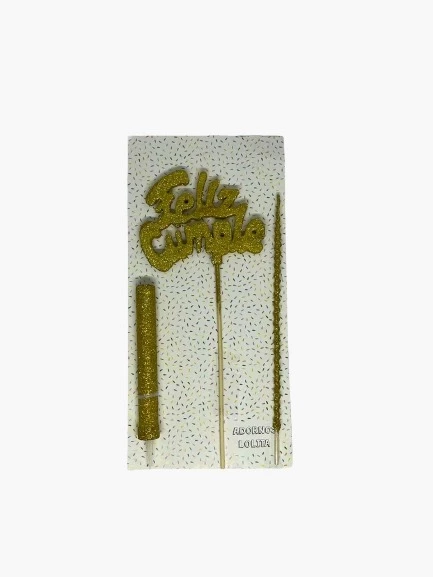 LOLITA Blister Feliz Cumple+Ben/Vel. Dorado