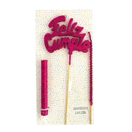 LOLITA Blister Feliz Cumple+Ben/Vel. Rojo