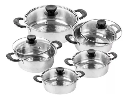 MARCOLAR Set 5 piezas Cacerolas Dolce T/Vidrio