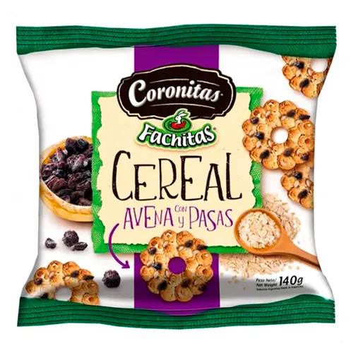 SABOR. Coronitas Cereal Avena Pasa 140gr x30