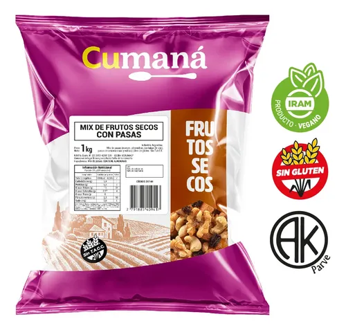 CUMANA Frutos Secos Mix Pasas s/t 1Kg (10)