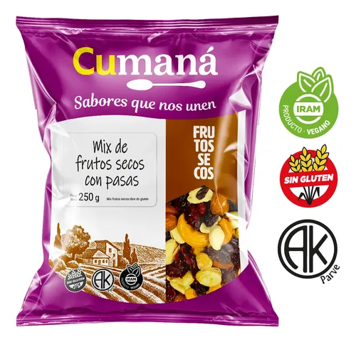 CUMANA Frutos Secos Pasas fwpack 250gr (10)