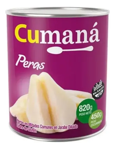 CUMANA Pera Mitades s/tacc 820gr (12)